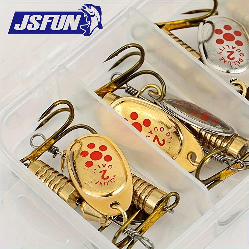 JSFUN 10pcs Spinner Lure Set w - Fishing Lure Blade Bait ulasan dan harga
