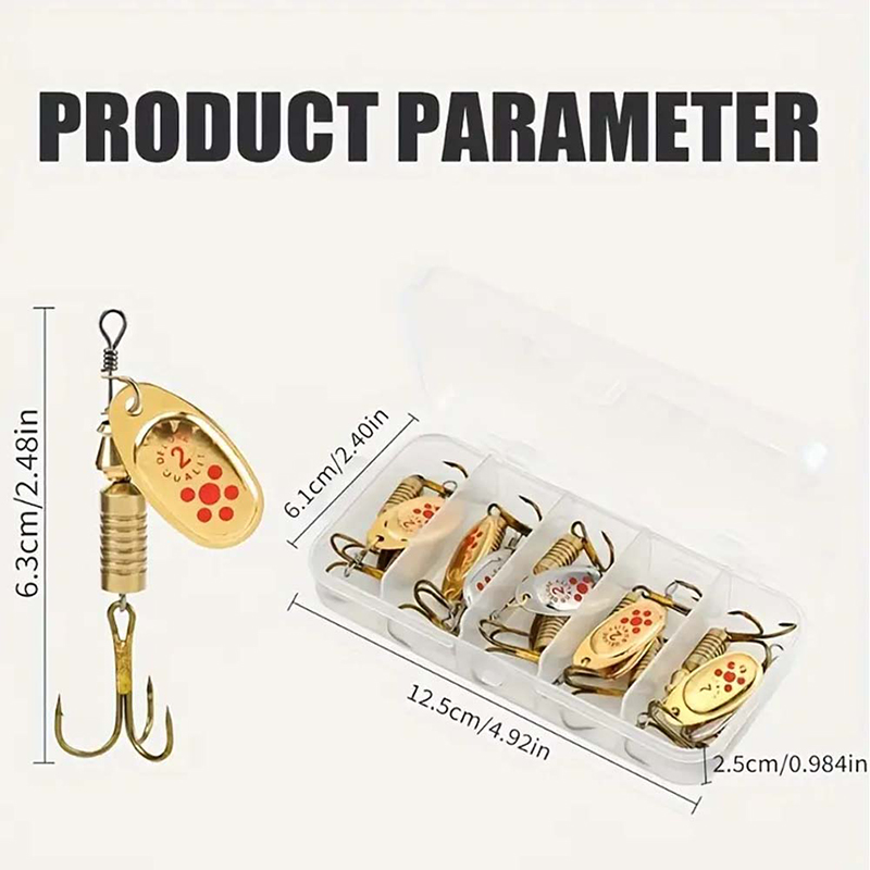 JSFUN 10pcs Spinner Lure Set w - Fishing Lure Blade Bait ulasan dan harga